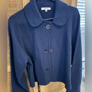 Madewell, size M, Blue.  Like new.  Wool jacket/blazer.